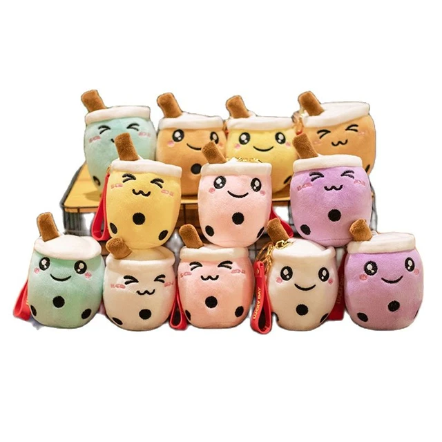 Porte-clés en peluche Boba Milk Tea, pendentif mignon Bubble Tea