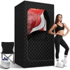 Upgraded Infrared Sauna Box, Portable Steam Sauna for Home with Steamer, Folding Chair, Multiple Layered Full Body Sauna Tent 1