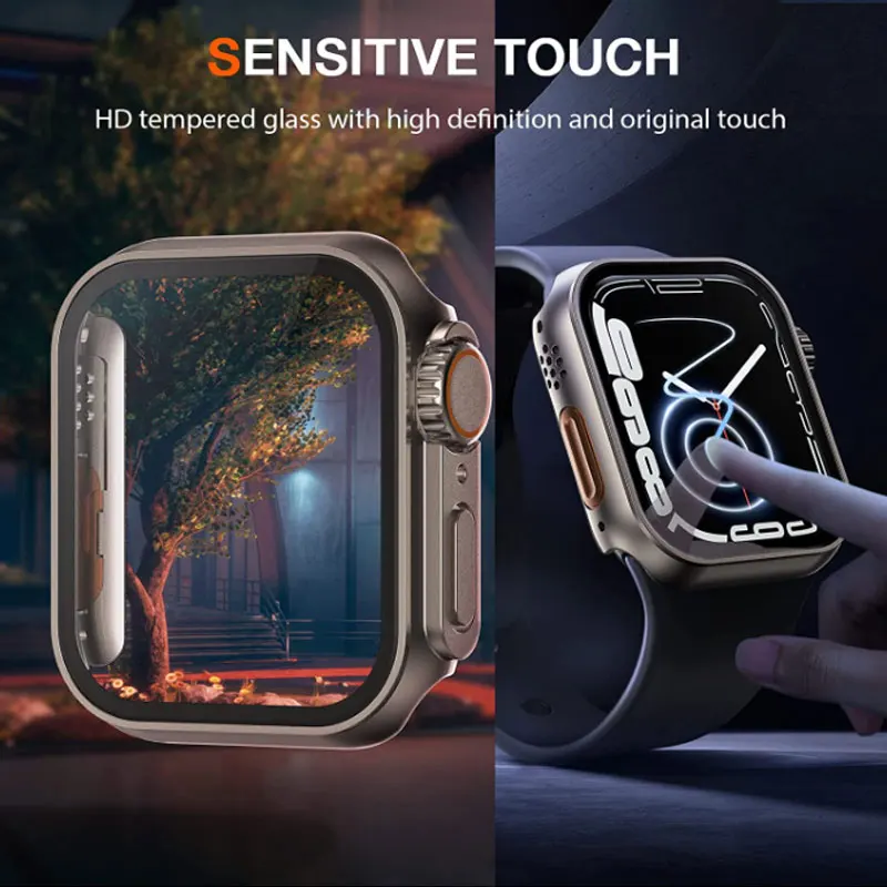 Enhanced Ultra iWatch Tempered Glass Screen Protector Case