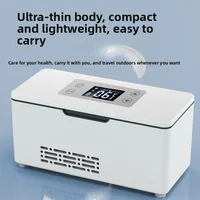 Boîte isotherme pour insuline, réfrigérateur à médicaments rechargeable, réfrigérateur portable pour insuline, boîte de rangement pour médicaments à double usage voiture et maison 5