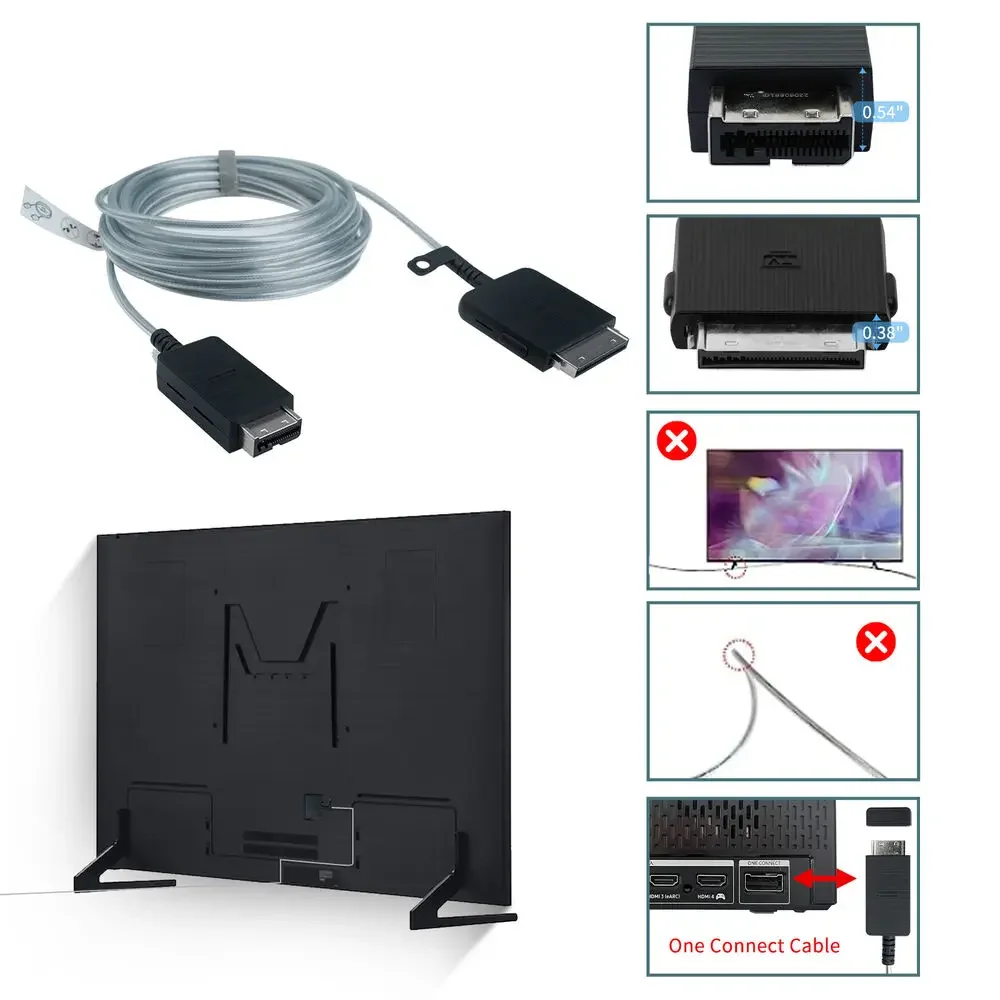 Compatible with Samsung 5M BN39-02436B One Connect Invisible Cable for QE98Q950RBT QE82Q950RBT QE75Q950RBT