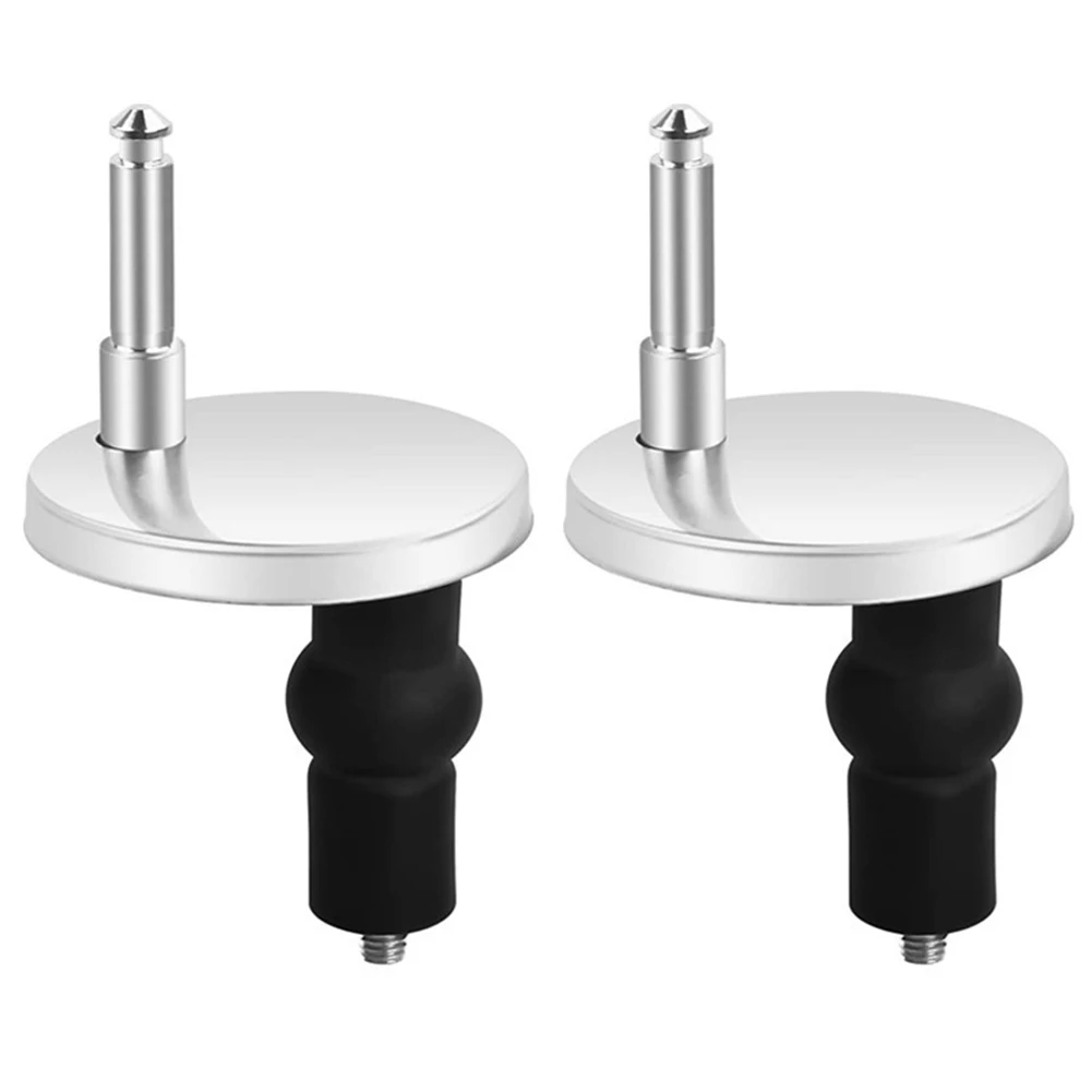 

Toilet Cover Hinge Kit Parts Replacement Steel + Rubber 2 Pcs 47mm/55mm Convenient Design Easy Installation Home