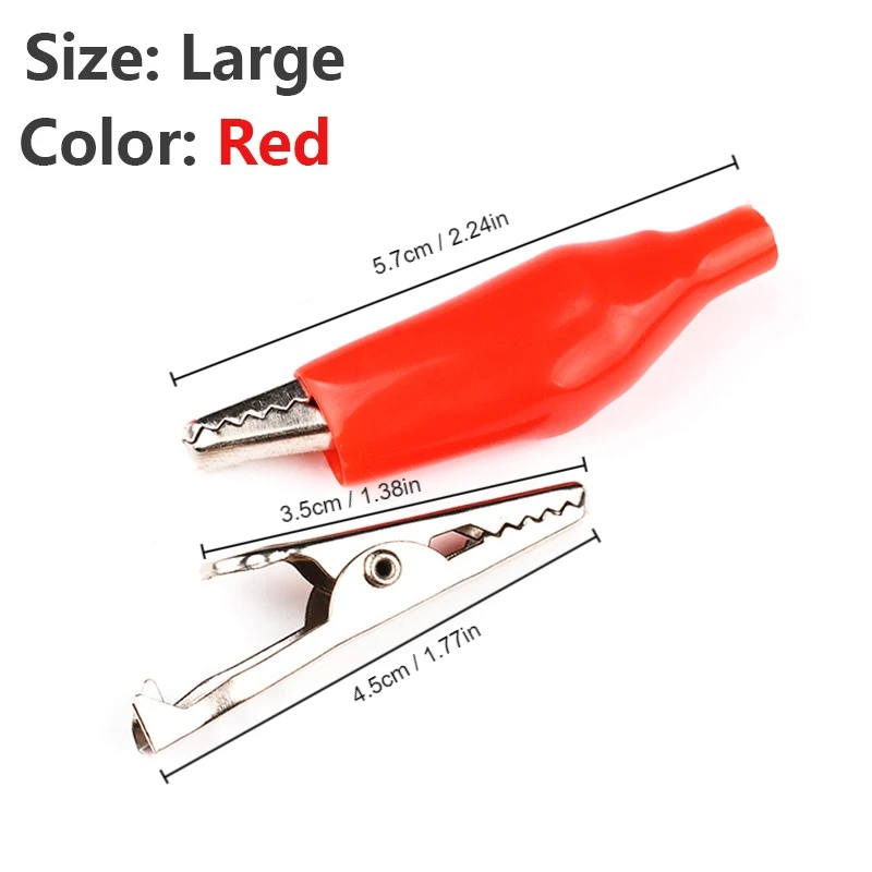 Insulation Metal Alligator Clip Red and Black 35*45mm 5A Crocodile Clip DIY Electronic Test Clips Kit 10/20pcs