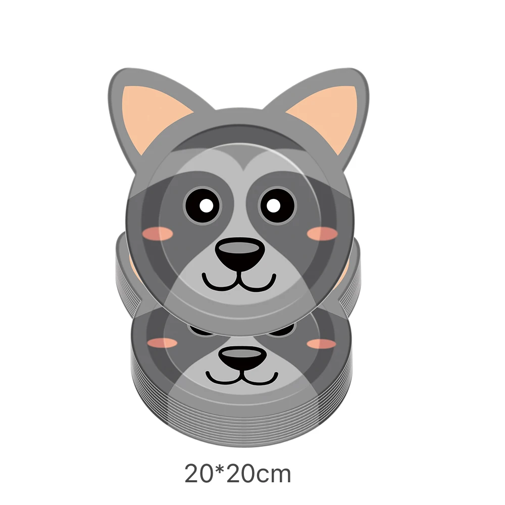 Wolf Dog Paper Plate