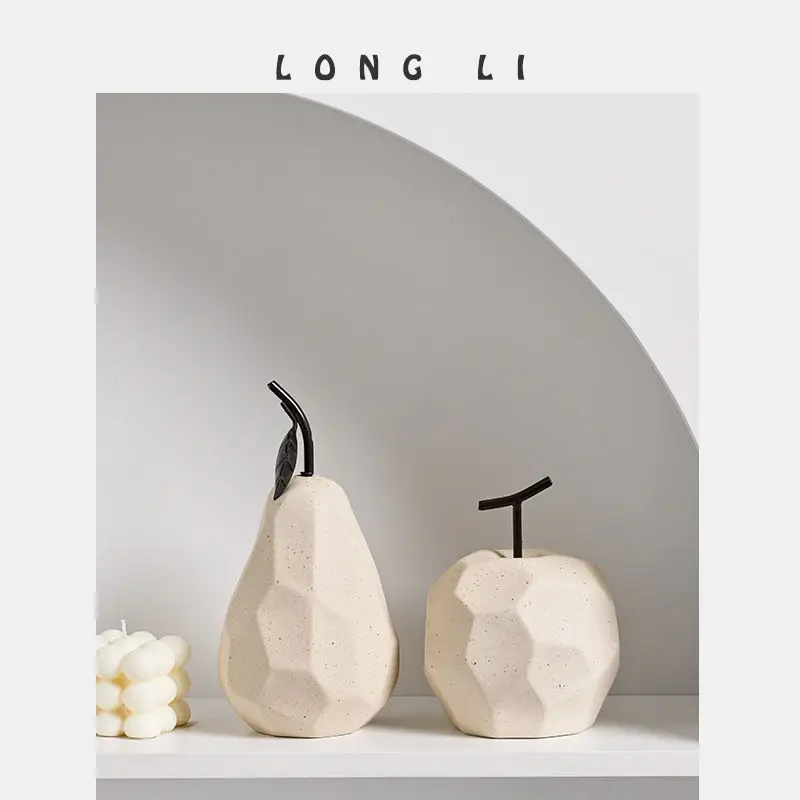 

Керамическое яблоко pear ins wabi-sabi простое украшение для гостиной, ТВ-кабинета, украшение для дома, фрукты