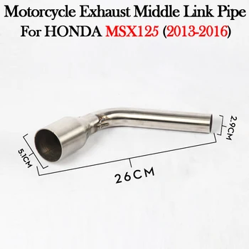 Slip On For HONDA MSX125 MSX 125 2013 2014 2015 2016 Motorcycle Exhaust System Muffler Modify 51MM Escape Moto Middle Link Pipe