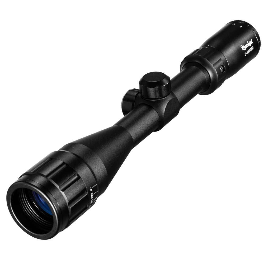 3-9x40 AO Rifle Scope Optics R4 Reticle Crosshair With Free Mount