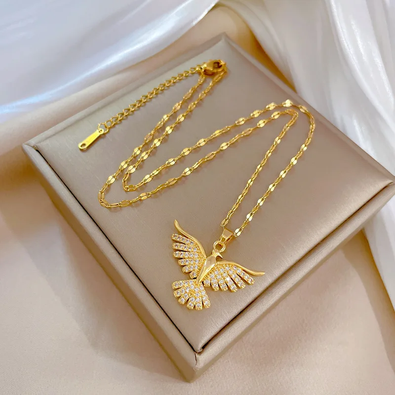 Sparkling Rhinestone Classic Cute Flying Bird Phoenix Eagle