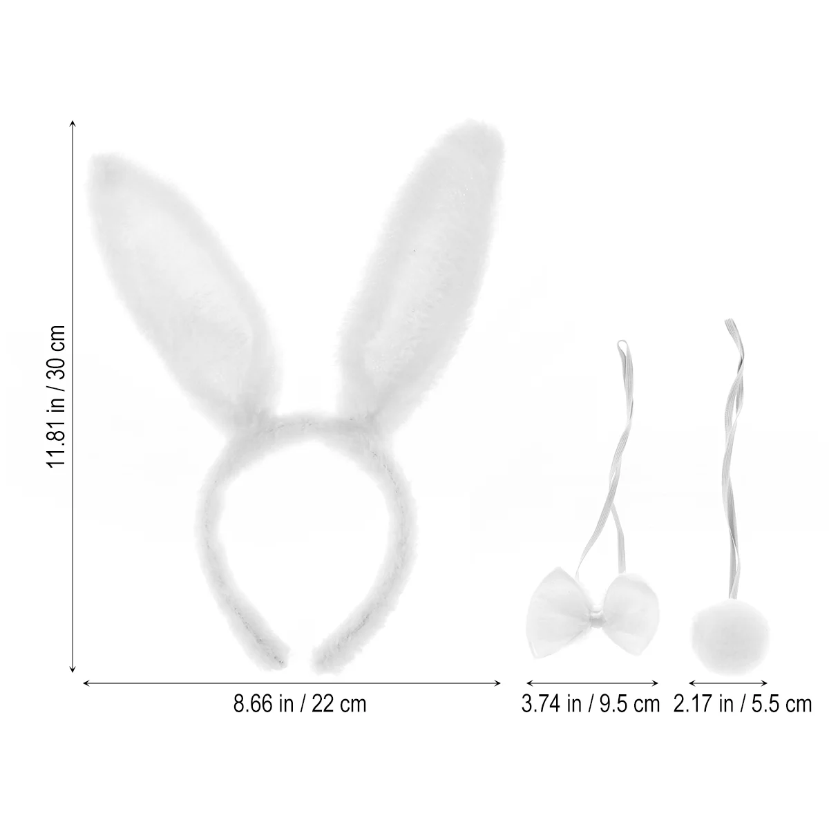 1 set of kids adult rabbit bunny ears headband bow ties tail set party cosplay costume