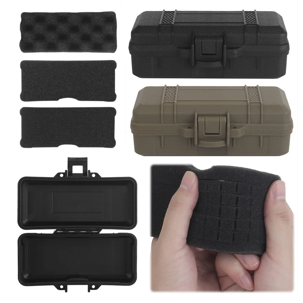 Outdoor Survival Tool Case with Sponge Sealed Shock Absorption Box Lockable Safety Protective Tool Case Outdoor Camp Accessories