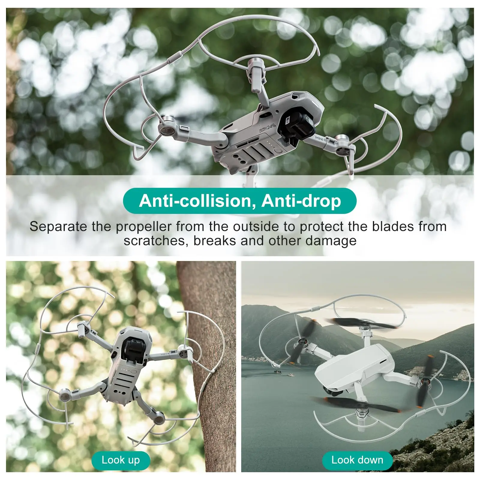 Protection Hélices Drone DJI Mini 4K/Mini 2 SE - 360° Sécurité