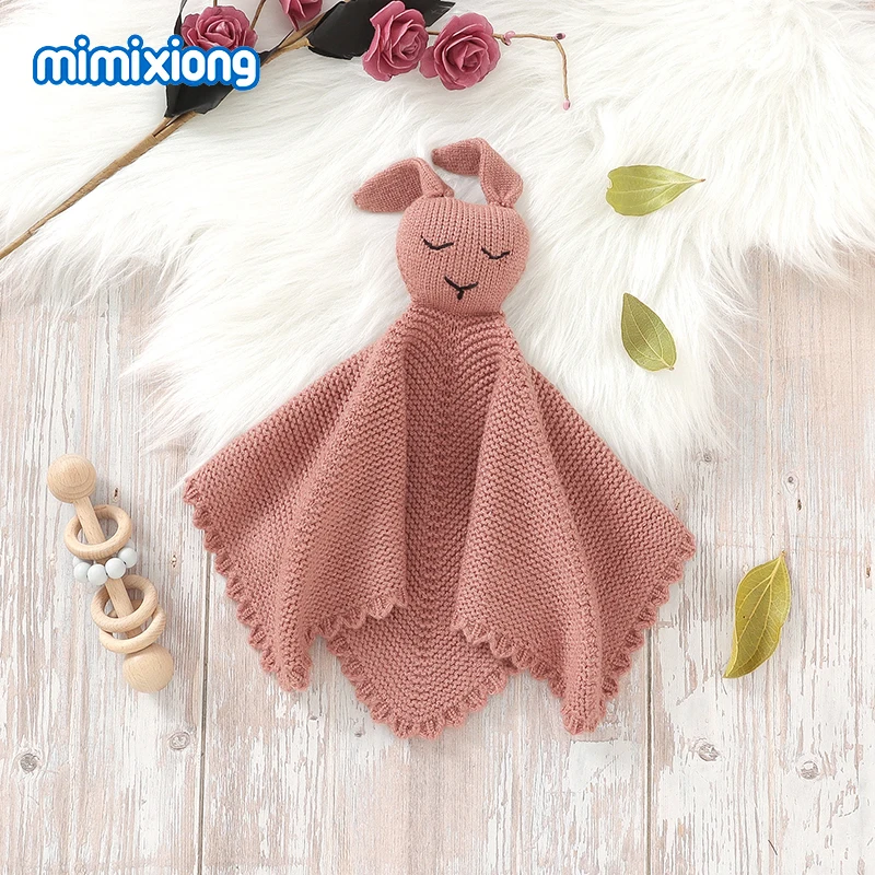 Comforter Baby Security Blankets Knit Newborn Boys Girls Cartoon Sleep Soothe Appease Towel Bibs Soft Toddler Unisex Accessories 3