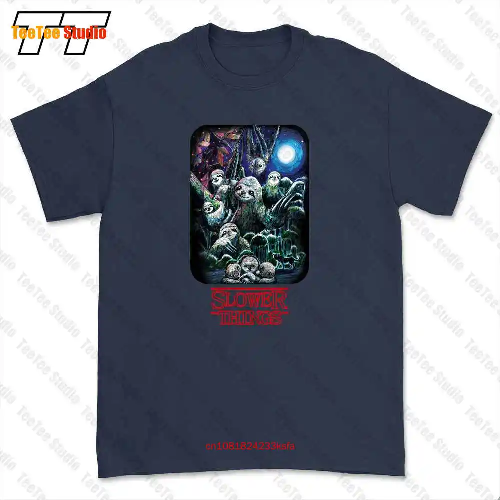 thumbnail image 1 of Camiseta con estampado de perezoso, divertida, de Slower Things, inspirada en Stranger Th!Ngs, 1MQM, 1 of 4