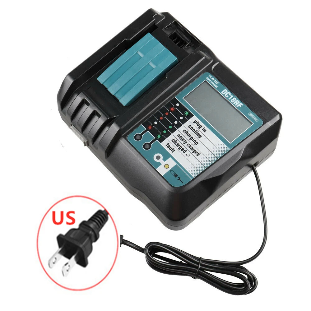 LCD 충전기 예비 배터리 충전기, 14.4V, BL1445, BL1440, BL1430, BL1860, BL1830, BL1850, BL1860B, DC18RF 3A
