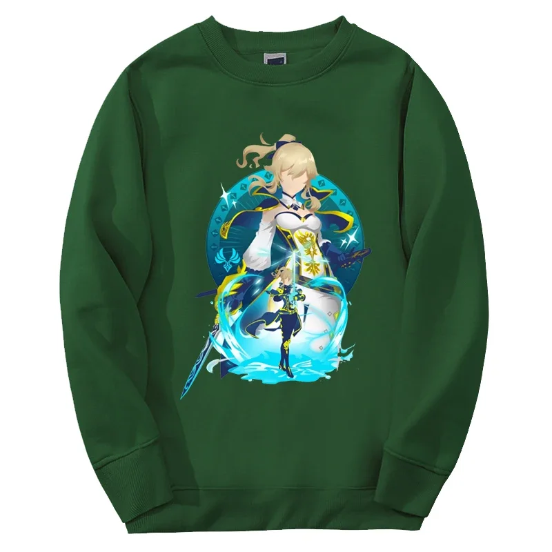 

Hot Genshin Impact Winter Sweatshirt Hoodie Mens Game Graphic Pullover Kawaii Harajuku Warm Pullover Standard Streetwear