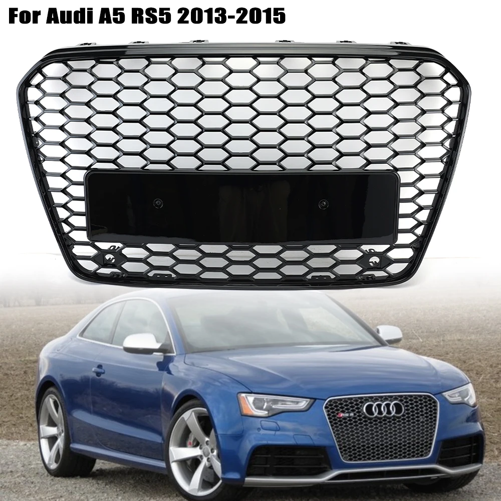 Grille Honeycomb ABS Mesh for Audi A5 For Audi RS5 2013-2015 EU For RS5 Style accessories 8T0853651K Front Bumper Grille Grill