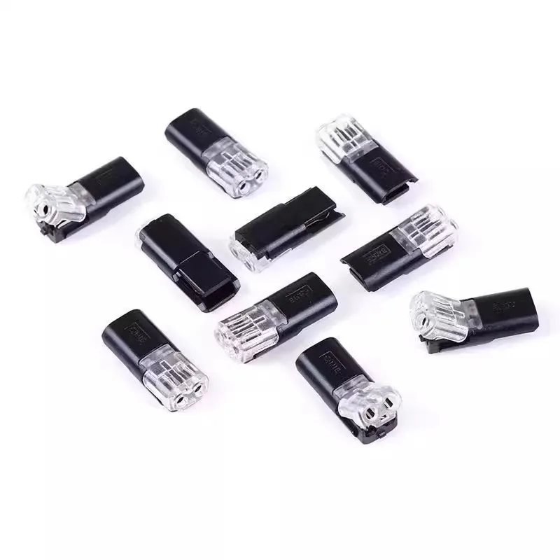 Waterproof 2-Pin Plug Automotive Electrical Connector with Strip Terminal Connection