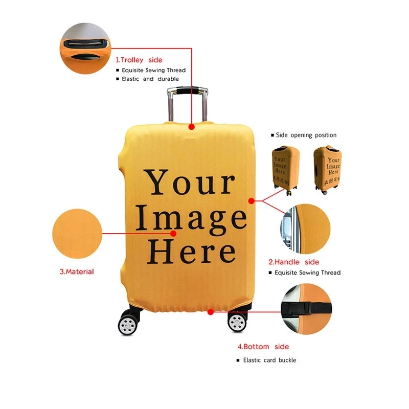Elastic Cartoon Cute Print Luggage Protective Cover Zipper Suit 18-32 inch Bag Suitcase Covers Trolley Cover Travel Accessories 3