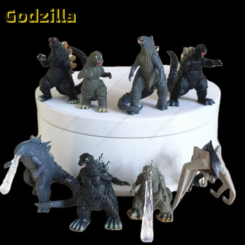 

8pcs Godzilla Action Figure Anime Mini Model PVC Movie Dinosaur 5cm Toys for Boys Figma Gift for Kids Godzilla VS King Kong