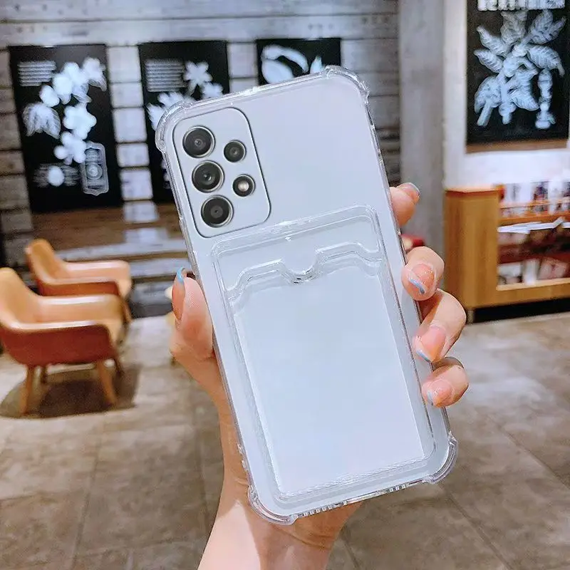 Clear Cover Card Bag Wallet Case - Universal Smartphone Protection and Style