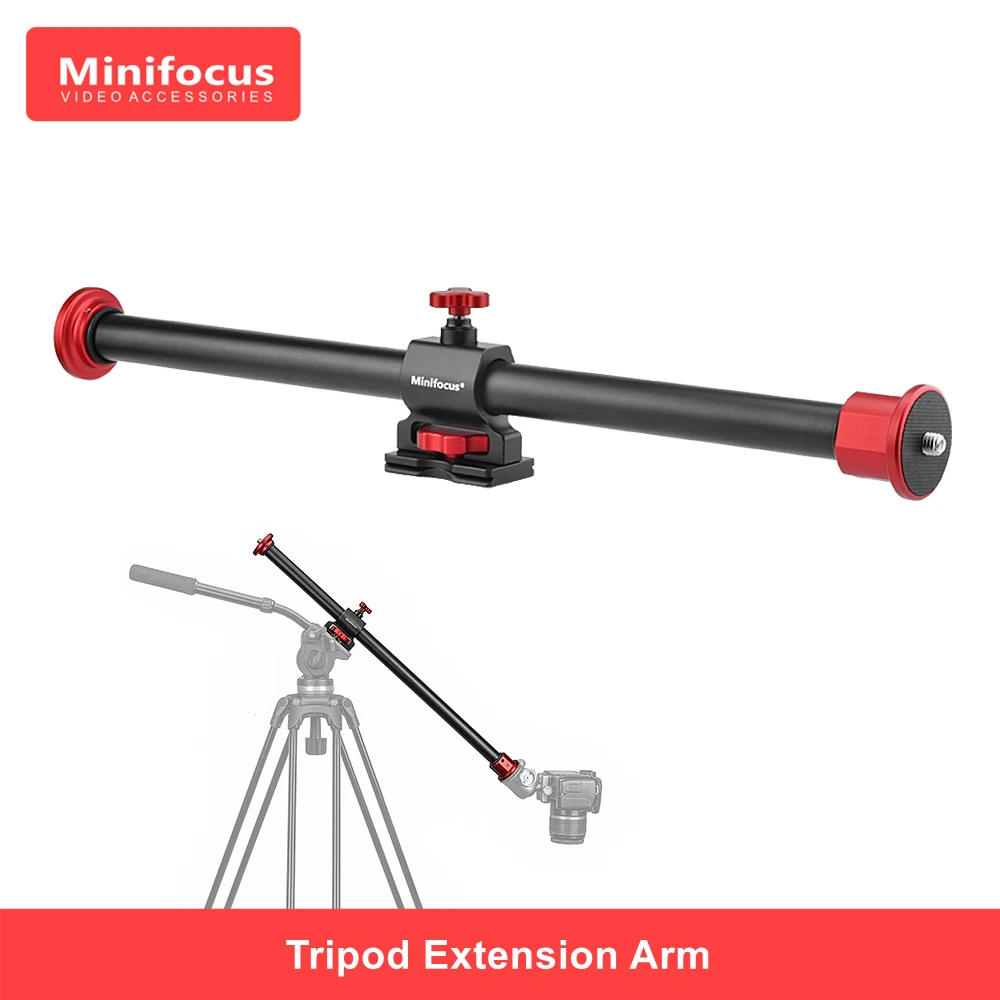 

19.5'' Tripod Boom Cross Bar Extension Arm Horizontal Rod Camera Mount Rotatable Multi-Angle Center Column Tripod Tube Accessory