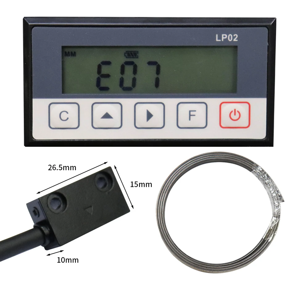 

Magnetic Scales Integrated Embedded Magnet Measurement System for Milling Grinding Stone Wood Cutting Machines LP02 LCD Display