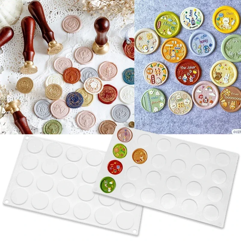 24 Cavity Wax Seal Stamp Mold Silicone Pad Mat DIY Craft Tool