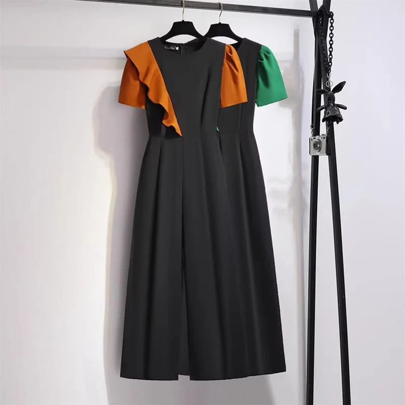 

Женский комбинезон с рюшами, винтажный комбинезон в стиле пэчворк, летний Облегающий комбинезон с короткими рукавами-фонариками, элегантный комбинезон