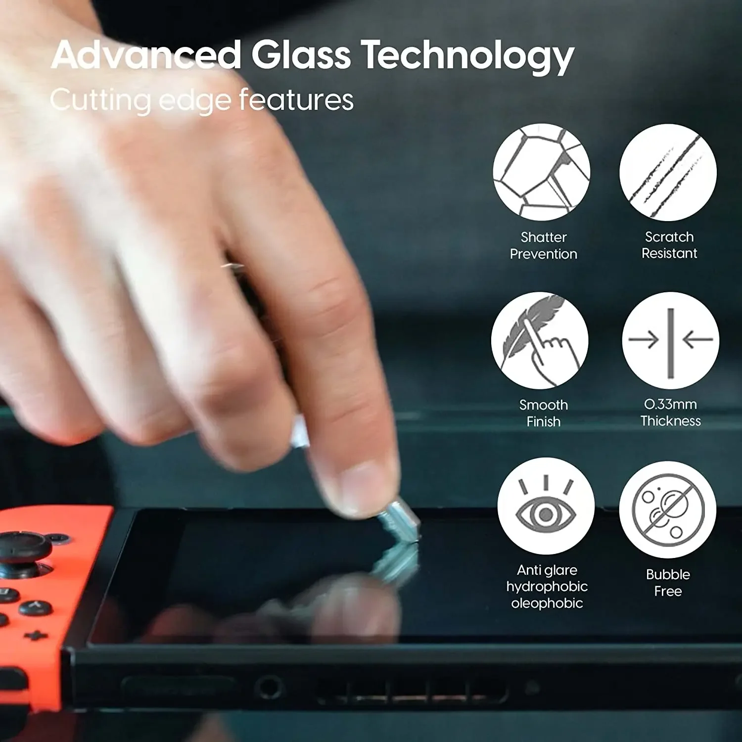 8/4PCS Tempered Glass Screen Protector for Nintendo Switch Switch OLED Hard Protector Film Game Console