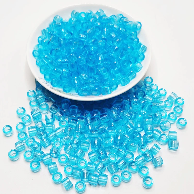 100Pcs/lot Mix Color Hair Braid Beads Decoration Pendants Clear African Hair Bead 4mm Large Hole Hair Clips for Braids Styling 5