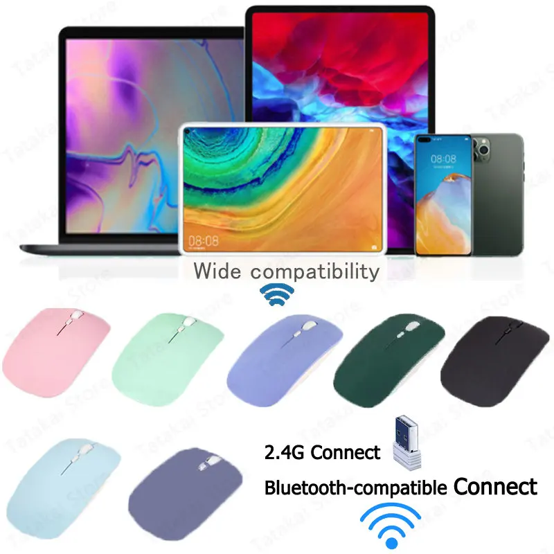 Mouse Wireless Wireless Bluetooth Compatibile Connessione Per Ipad Samsung Xiaomi Lenovo Tablet Android Windows Per Computer Notebook