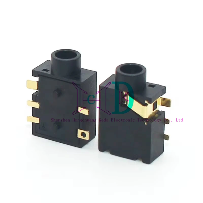 PJ-365 3.5 이어폰 잭, 마이크로 USB 소켓 스위치용 잭, 5 핀 패스터 2 고정 핀 직경 3.5mm, 10 개