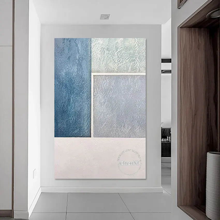 

Wall Decoration Picture Hotel Porch Showpieces Simple Abstract Large Wall Painting Design Art Unframed Canvas Panel Set For Home