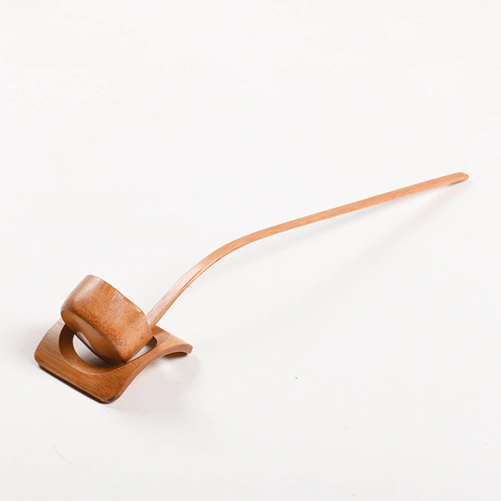 Japanese Style Long Handle Original Ecology Bamboo Spoon For Water Wine Tea Scoop For Home Hotel Office Teahouse Tea Aceessories