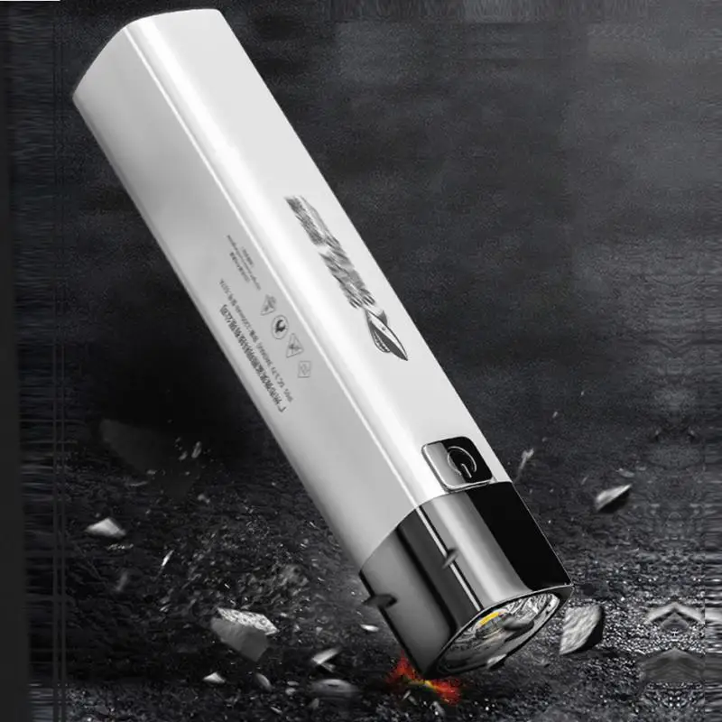 Portable Flashlight Torch USB Power Bank Mobile Phone Rechargeable Strong Light Mini Camping Hiking Fishing