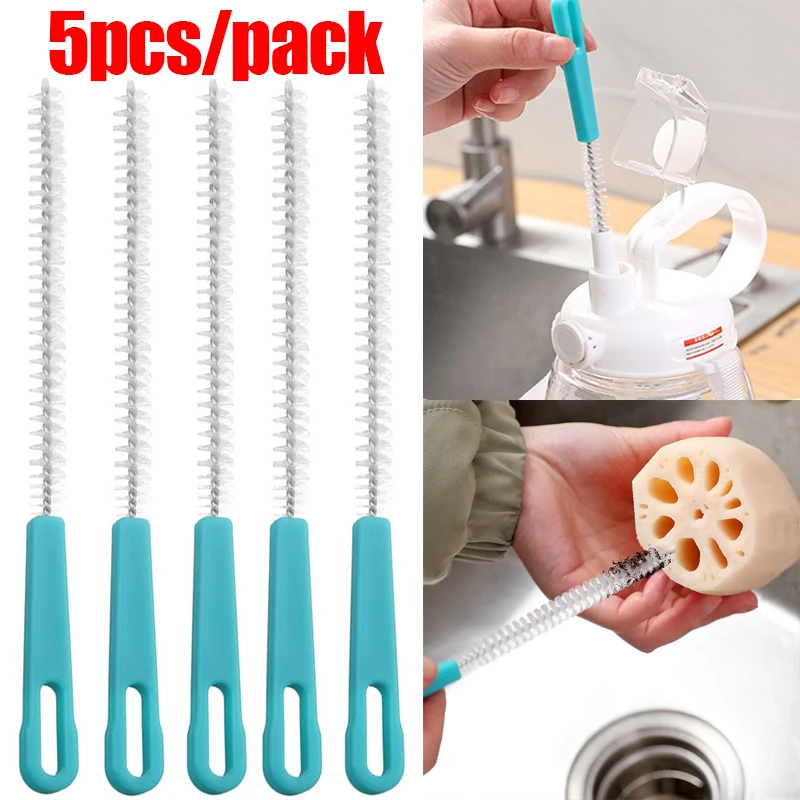 Set Pulizia Bottiglie E Cannucce | Spazzola Multifunzione 3-in-1 + 5 Spazzoline Per Cannucce - Foto 1