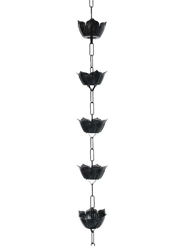 Rain Chain Gutter Chains Catcher Decorative Chimes for Bells Wind Rainwater Cup Basin Unique Downspout Gutters Hanging Spout