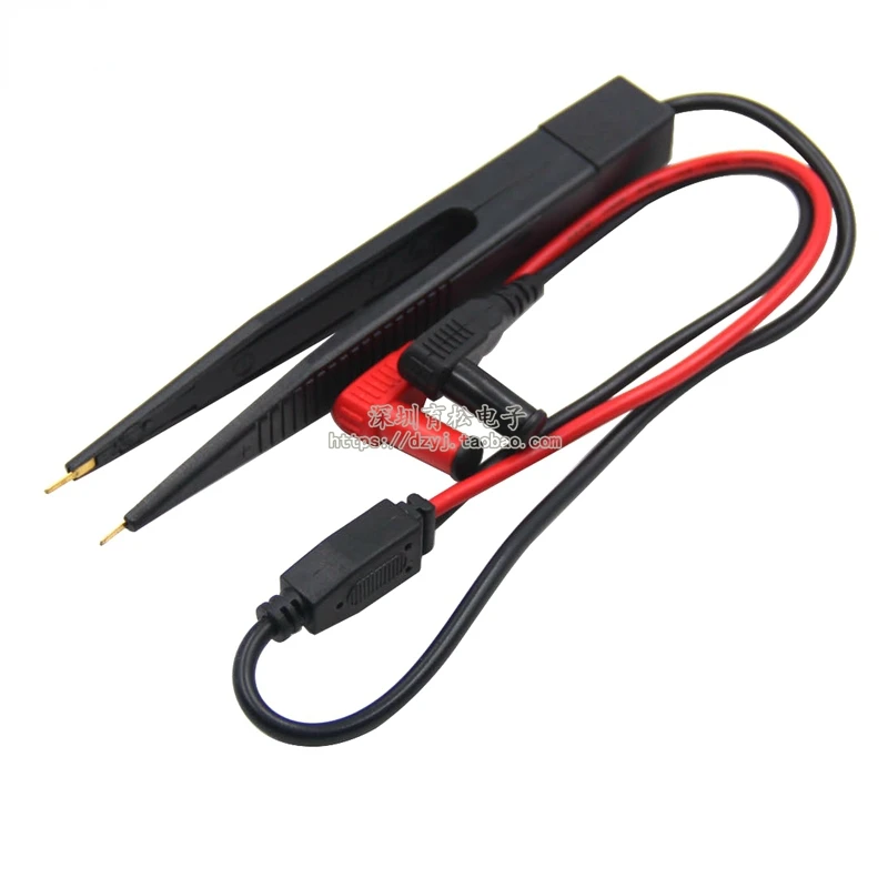 

1pcs SMD Test Leads Chip Component LCR Testing Tool Multimeter Tester Clip Meter Pen Lead Probe Tweezers Capacitor
