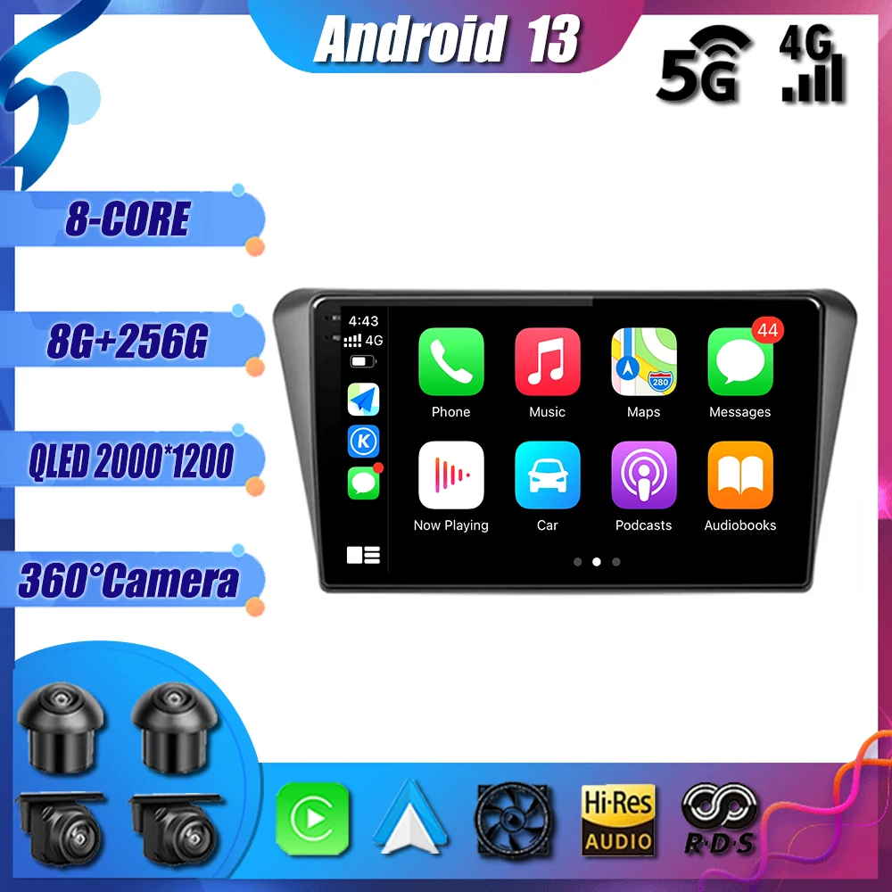 

Android 13 Carplay Car Radio Multimedia Player Navigation GPS QLED No 2Din 2 Din DVD For Peugeot 408 2014 - 2018