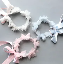 

Long Lace Ribbon Flower Hairbands for Baby Girl Sweet Princess Headband Wreath Girls Kids Headwear Korean Hair Accessories New