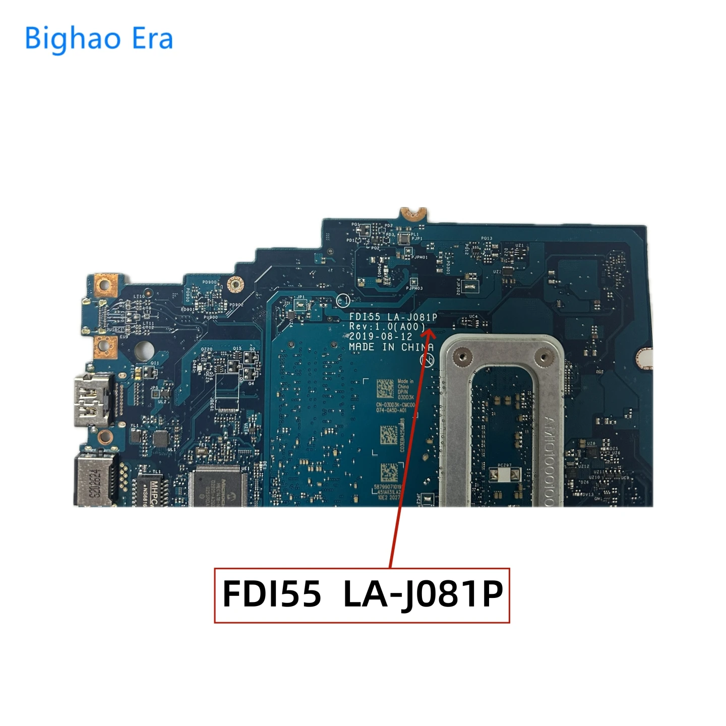 Laptop Motherboard para Dell Inspiron Cpu Fdi55 La-j081p 14 5493 3793 15 3593 5593 I31005g1 I5-1035g1 I7-1065g7 Cn004c38 - Imagem 3