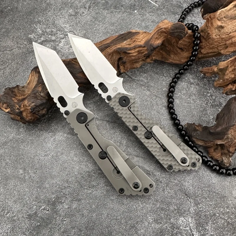Strider folding knife D2 steel blade high-end TC4 titanium handle Outdoor Camping Hiking survival EDC Tool Men's gift 2
