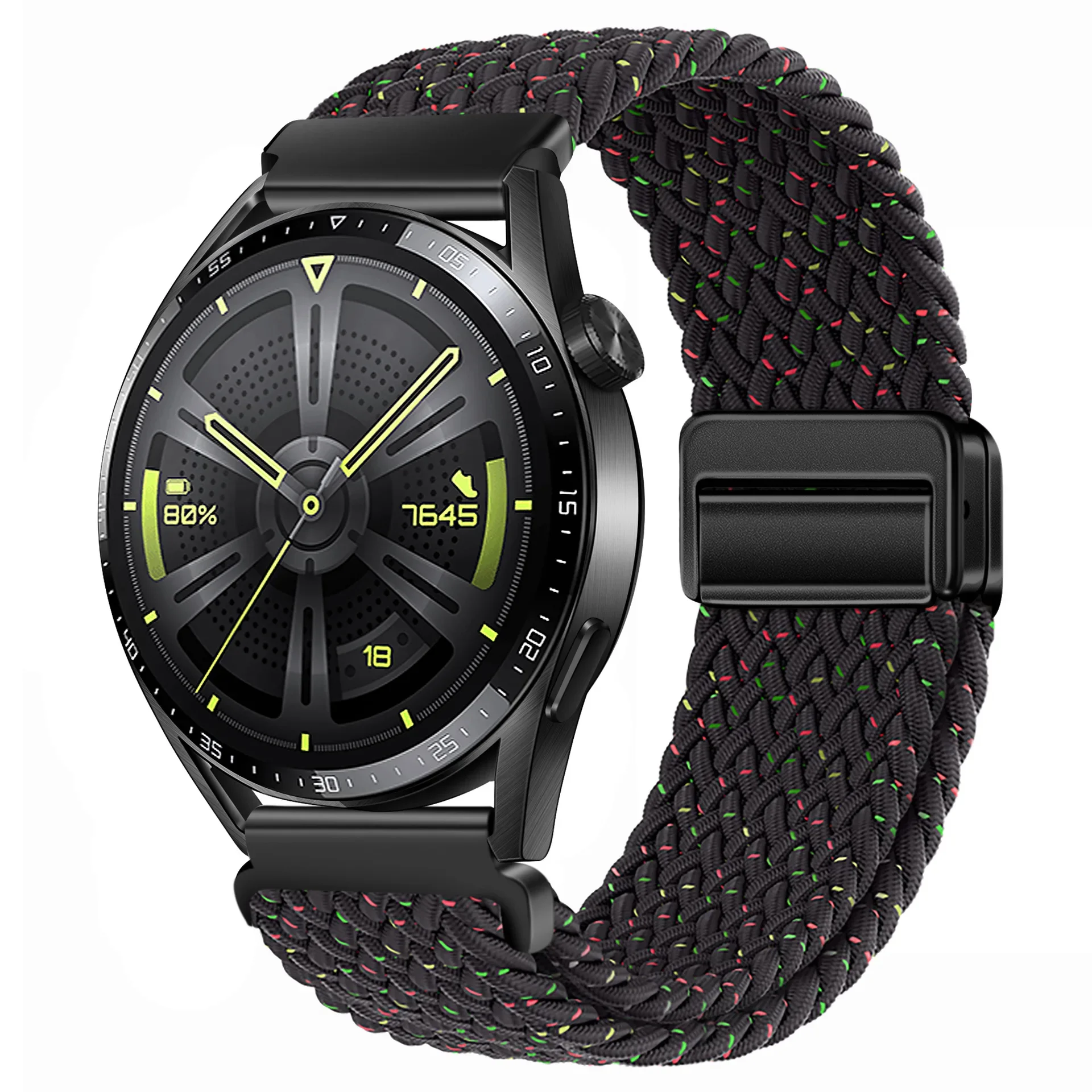 Magnetic Braided Solo Loop Sport Bracelet Band, 22mm