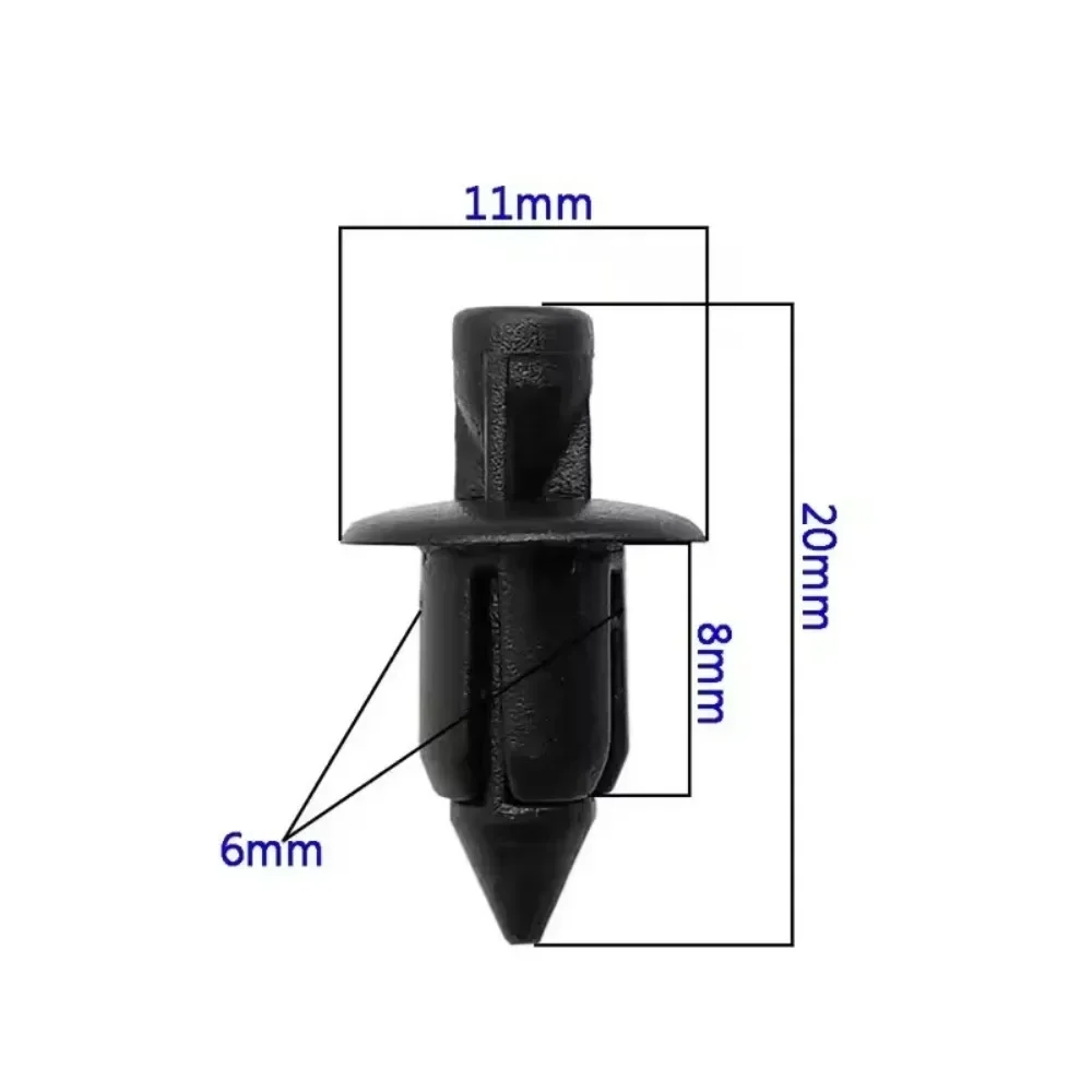 Motorcycle Fairing Rivet Fastener Clips Universal Black Plastic