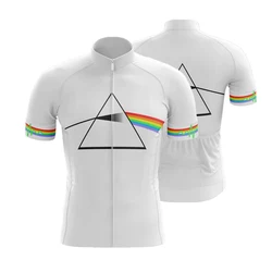Men's Breathable Cycling Jersey - Long/Short Sleeve Outdoor Sports Shirt - S (White short sleeved)