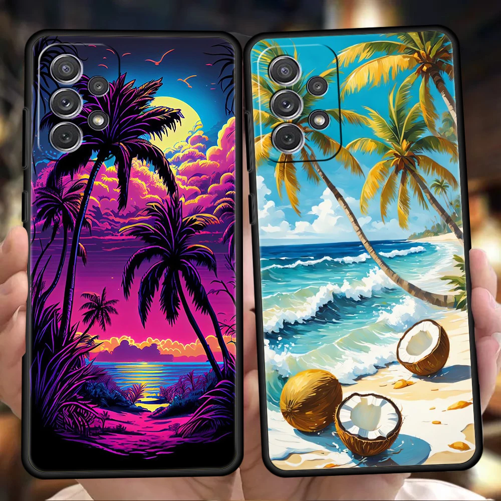 Coconut Tree Design Phone Case - Tropical Style Protective Cover