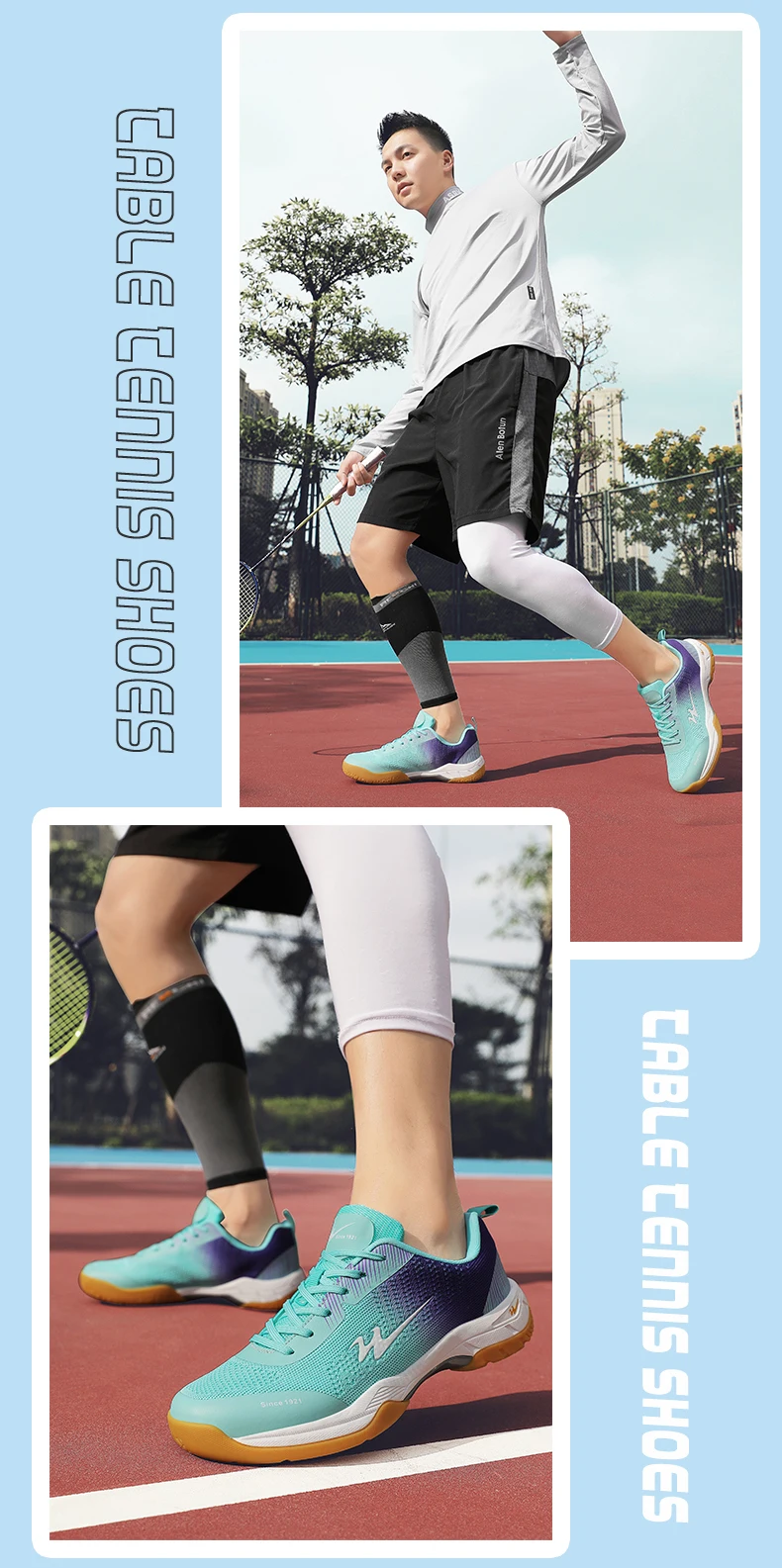 Unisex Professionelle Badminton Training Sport Schuhe Atmungsaktive Mesh Fitness Volleyball Tennis Turnschuhe Pumps Anti Slip – Detail 23