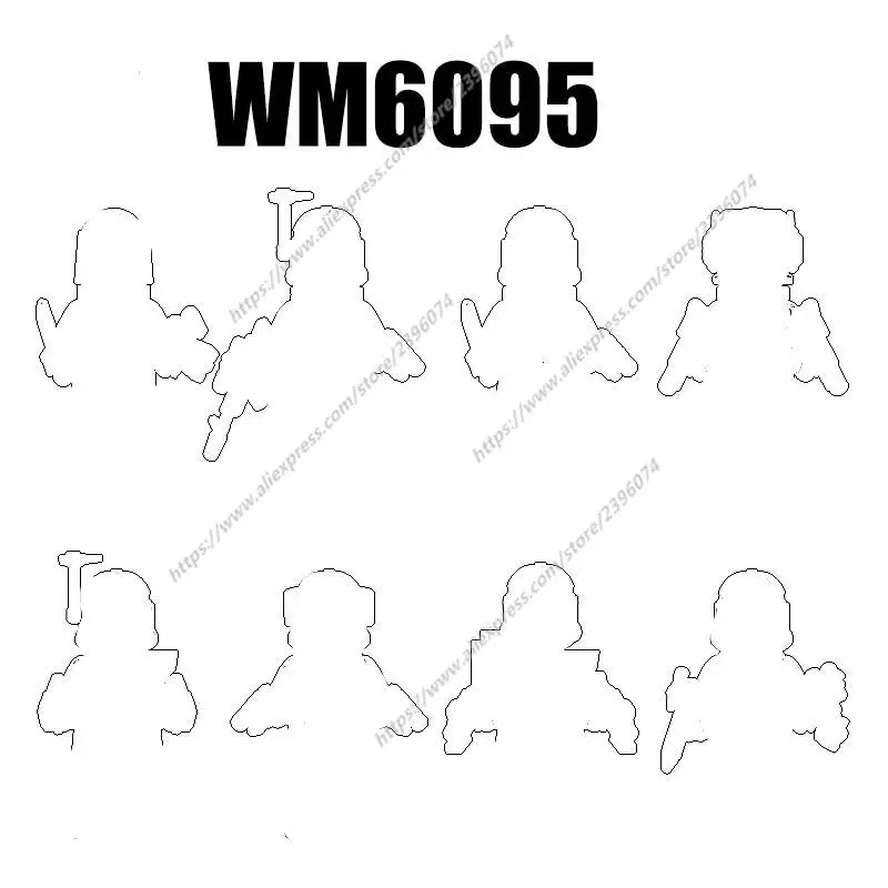

Фигурки героев фильма WM6095, Аксессуары для строительства, кубики, игрушки WM2001, WM2002, WM2003, WM2004, WM2005, WM2006, WM2007, WM2008