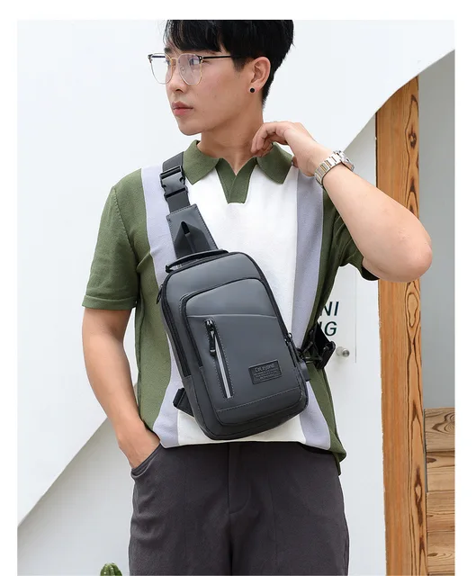 Comprar Bolso de pecho para hombre, bolsa de Almacenamiento Simple, Mochila  pequeña de viaje, bolso cruzado negro, Mini bolso de café, bolso de hombro,  bolsos de mano