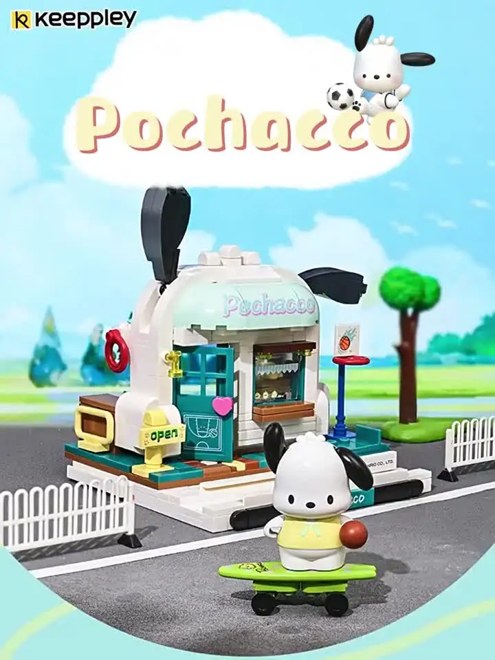 Sanrio Pochacco Gym Building Blocks City Streetview Design Sports